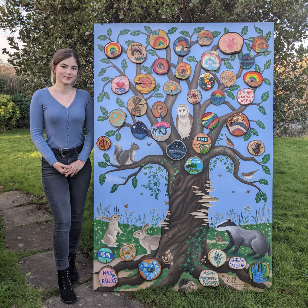 Brewers Woking Donates Paint to Remembrance Tree Mural Painting and