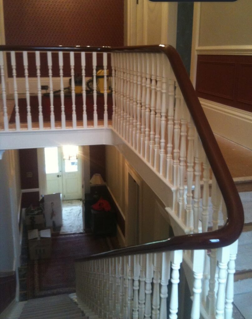Stately home hall stairs and landing Painting and Decorating Association